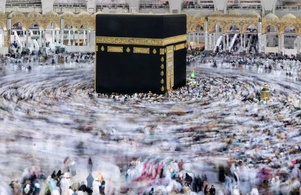 Мекка Саудівська Аравія Січня Мусульманських Паломників Усього Світом Обертається Навколо — стокове фото