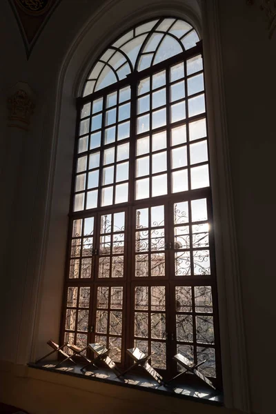 Holy Quran Rahle Lined Front Window Aziziye Mosque Konya Turkey — Stock Photo, Image