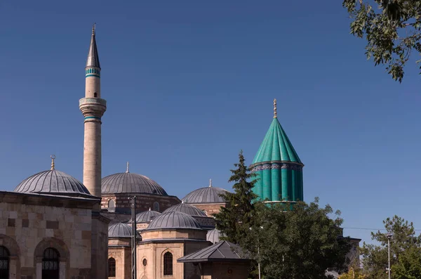 Mevlana Türbesi Camii Konya Filialı Üzrə Türkiye Mevlana Celaleddin Rumi — Stok fotoğraf