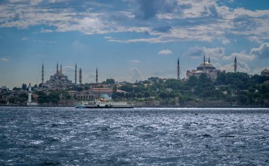 Muhteşem Istanbul manzarası - Sultanahmet Camii - Ayasofya Müzesi - pa