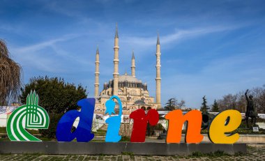 Edirne 'de Selimiye Camii manzarası.