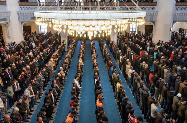 Muslims friday pray in mosque — Stock Photo, Image