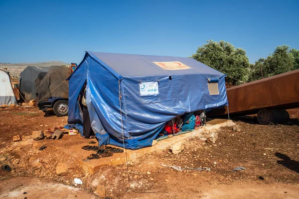 시리아 이들리브 18일 2019년 18일 시리아 이들리브에서 신앙의 캠프에서 절망적인 — 스톡 사진