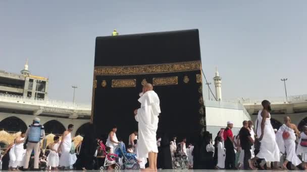 Mecca Arabia Saudita Junio Peregrinos Musulmanes Todo Mundo Girando Torno — Vídeos de Stock