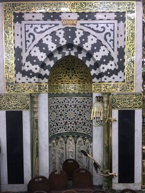 Ravza-i Mutahhara Mescidi El Nabawi 'de cennetten bir bahçe gibi. 