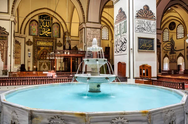 Bursa Turkey July Interior View Grand Mosque Ulu Cami July Stock Image