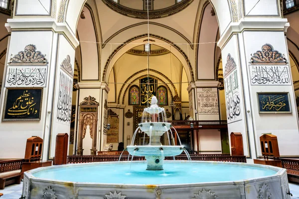 Bursa Türkei Juli Eine Innenansicht Der Großen Moschee Ulu Cami Stockbild