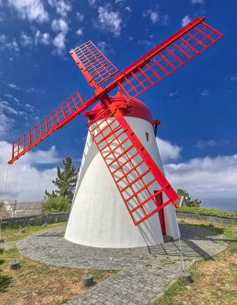 Old Windmill Red Peak Mill Bretanha Sao Miguel Azores — Stock Photo, Image