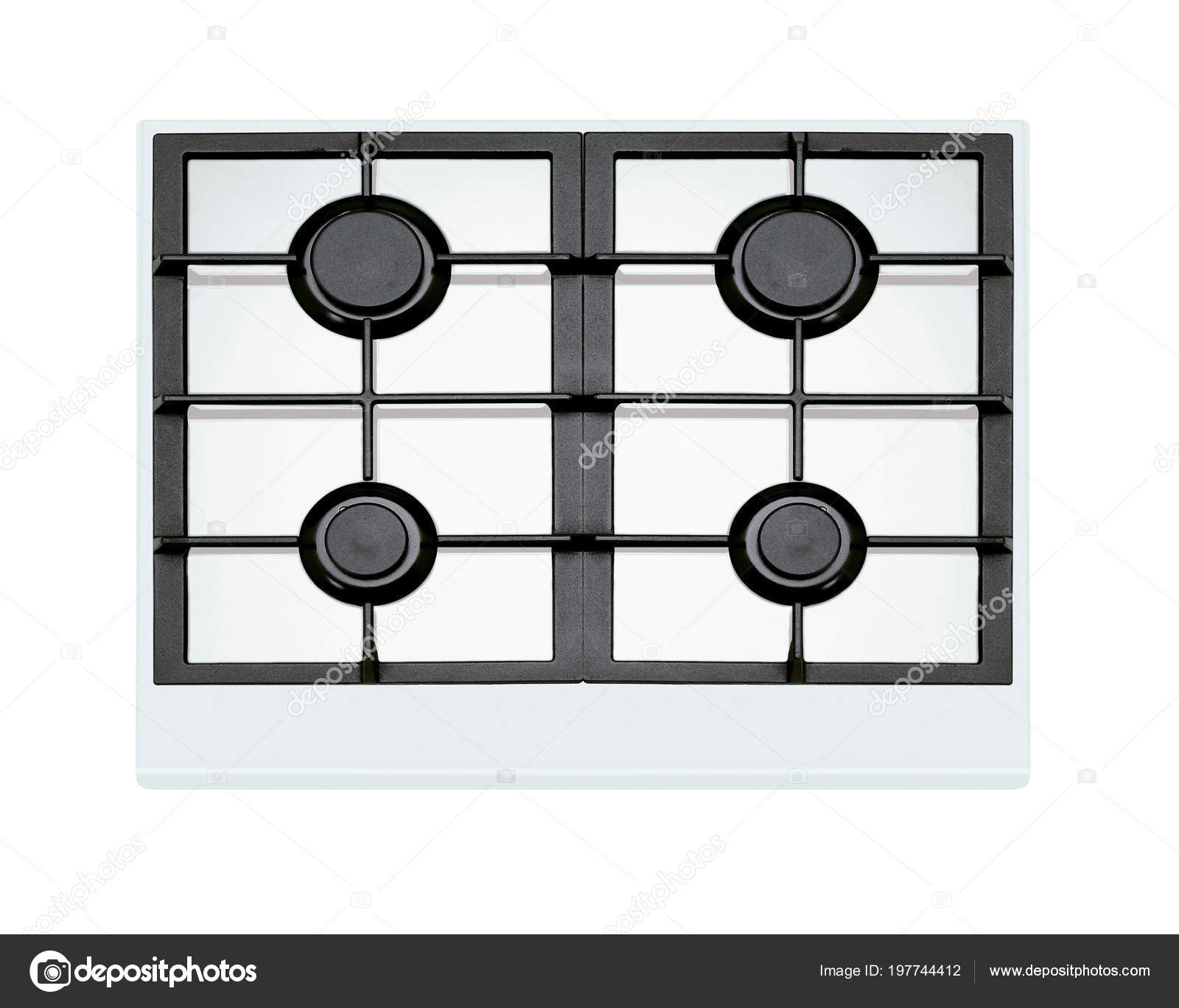 Upper Part Modern Gas Stove Four Burners Stock Photo by ©newphotobalance 197744412