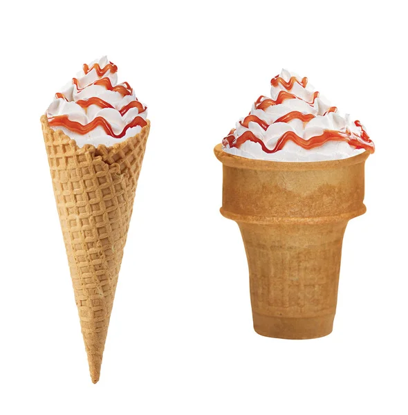 soft serve ice creams isolated