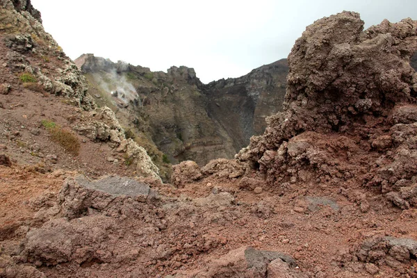 Piękny Widok Krater Wezuwiusza Campania Włochy — Zdjęcie stockowe