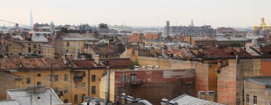 Saint Petersburg, Rusya'nın çatıları güzel görünümü
