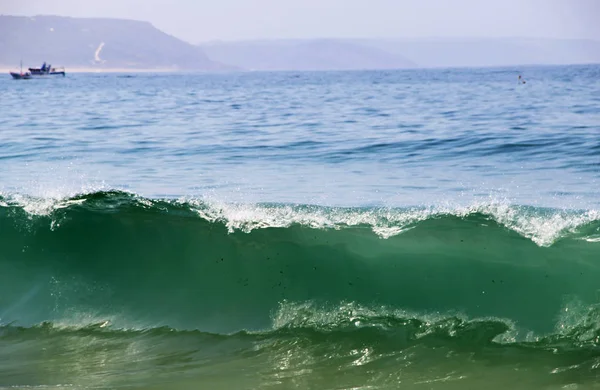 Vacker Utsikt Över Nazare Och Atlanten Portugal — Stockfoto