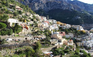 Güzel manzarasına Amalfi coast, Campania, İtalya