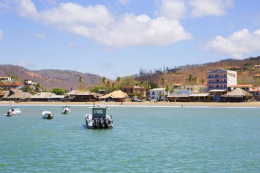San Juan Del sur, Nikaragua-Mart 08,2016: San Juan Del sur Bay. San Juan Del sur Nikaragua okyanus kıyısında bir tesistir.