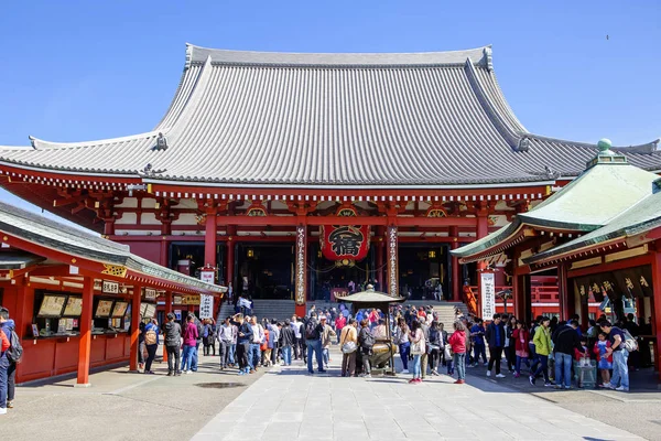 Tokyo Japonsko 2017 Asakusa Kannon Chrám Hlavní Sál Hon Hlavní — Stock fotografie