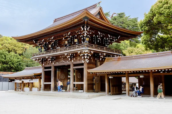 Tokyo Japonsko 2017 Meiji Jingu Shrine Svatyni Meiji Jingu Největší — Stock fotografie