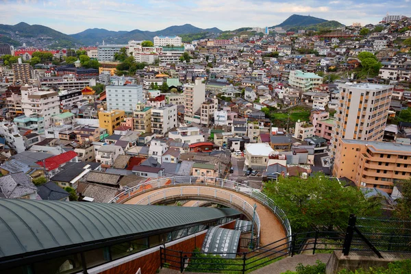 Japan Uitzicht Vanaf Heuvel Naar Nagasaki Nagasaki Centrale Stad Japan — Stockfoto