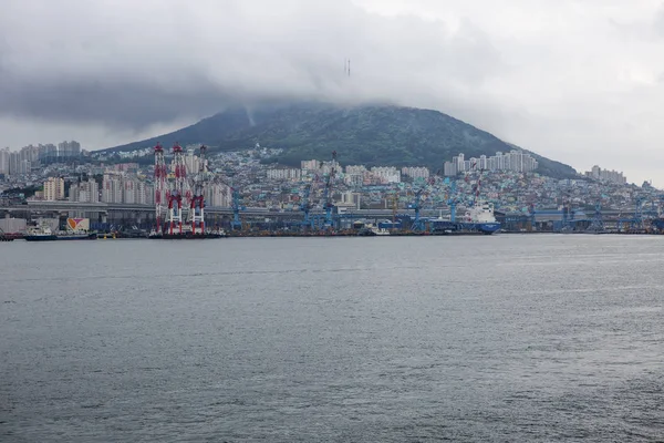 Busan Dél Korea 2017 Port Legnagyobb Koreai Port Minden Oldalon — Stock Fotó