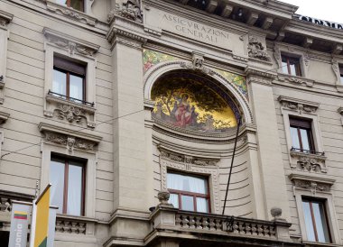 Milan, İtalya, 11/27/2012, Milan mimarisi. Bu İtalyan şehri özel mimari görünümünü her yürüyüş gerçekten unutulmaz yapar.