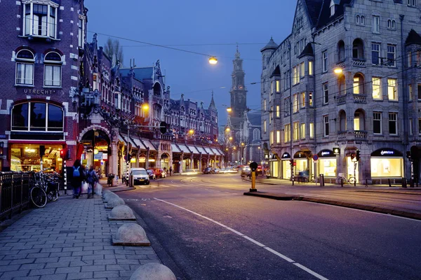 Άμστερνταμ Ολλανδία 2013 Πόλη Βράδυ Άμστερνταμ Είναι Πρωτεύουσα Της Κάτω — Φωτογραφία Αρχείου