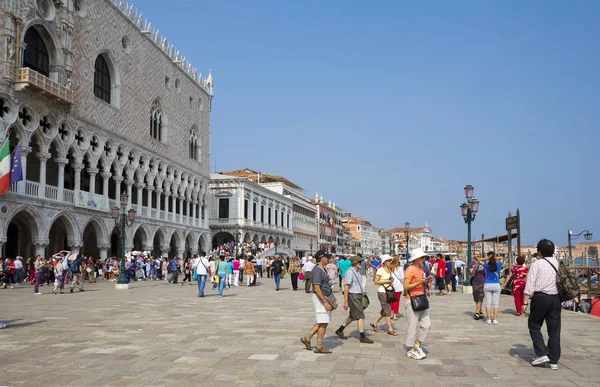 Venecia Italia 2012 Paseo Marítimo Paseo Marítimo Riva Degli Schiavoni — Foto de Stock