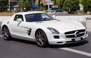 Monte Carlo, Monako, 06/14/2012, Mercedes spor araba. Mercedes spor araba rafine güç ve mükemmel spor nitelikleri olduğunu.