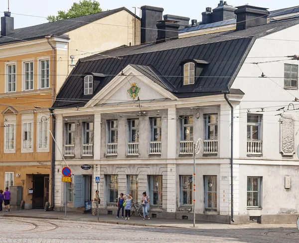 Helsinki, Finlandiya, 2010/07/15, Sderholm evi. Sderholm en eski taş binanın tarihi merkezi, Helsinki'de, şu anda bir şehir Müzesi şube evim. Bu iki katlı binada en magnifice olarak onun zamanında ünlü