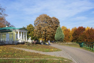 Moscow, Rusya Federasyonu, 10/16/2018, Kolomenskoye. Sarayı köşk. 1825 yılında Kolomenskoye Palace Köşk Müzesi-rezerv topraklarında yaşamıştır kayıp Palace, tek bir parçasıdır.