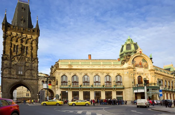 Prag Tjeckien 2017 Republic Square Offentliga Eller Kommunala Hus Den — Stockfoto