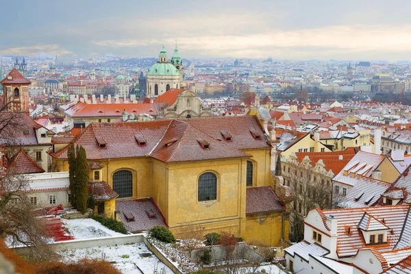 República Checa Año Nuevo Praga Vista Desde Altura Praga Año — Foto de Stock