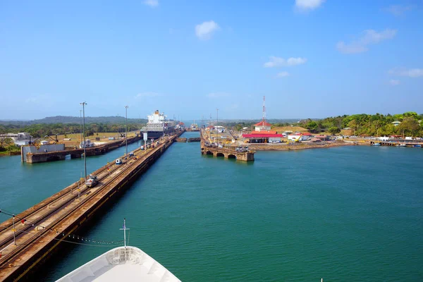 Canal Panamá 2016 Segunda Porta Entrada Canal Panamá Oceano Pacífico — Fotografia de Stock