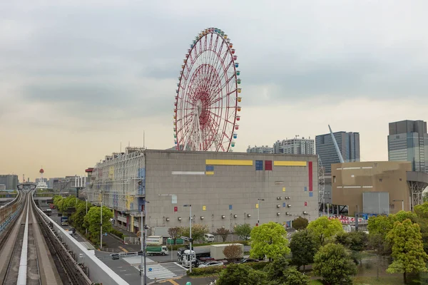 Japan Tokyo 2017 Odaiba Yurikamome Pariserhjul Detta Linje Automatiskt Kontrollerad — Stockfoto