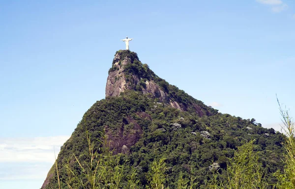 Rio Janeiro Standbeeld Van Christus Verlosser Het Standbeeld Van Christus — Stockfoto