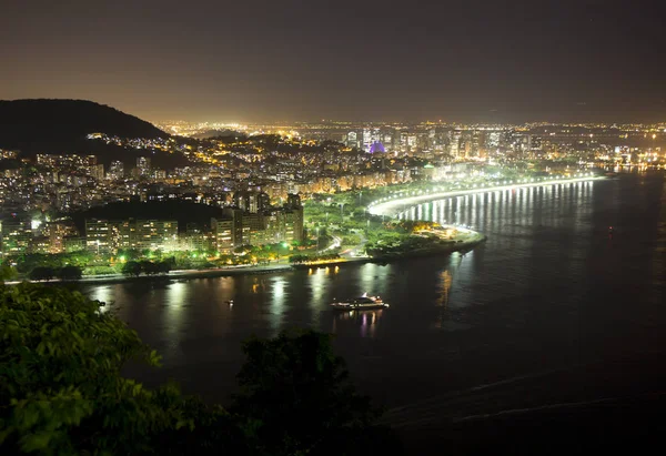 Rio Janeiro Brezilya Akşam Şehir Sugar Loaf Dağı Görüntüleyin Rio — Stok fotoğraf