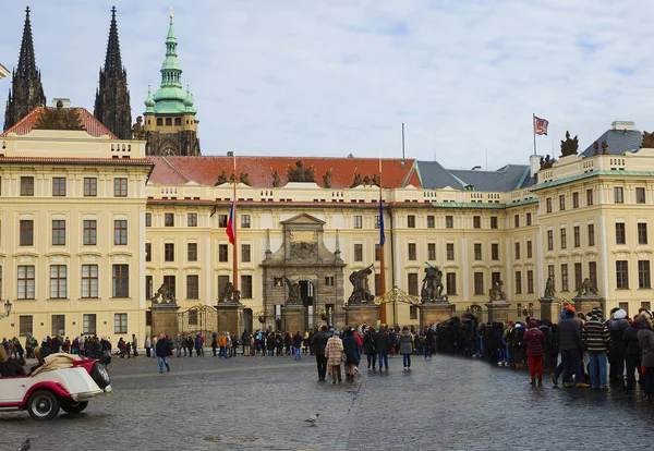 Praga Czechy 2017 Zamek Praski Starego Pałacu Królewskiego Symbolem Republiki — Zdjęcie stockowe