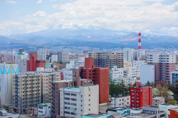 Aomori Japan 2017 Uitzicht Stad Vanaf Hoogte Dit Een Bekende — Stockfoto