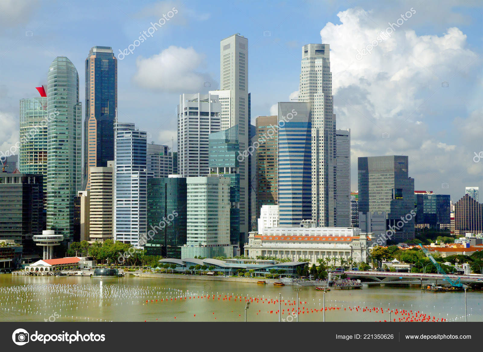 Singapur 2014 Vista Del Hotel Marina Bay Sands Del Jardin Foto