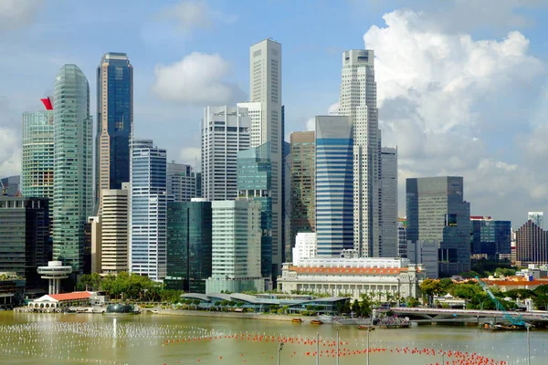 Singapore 2014 Uitzicht Marina Bay Sands Hotel Vanuit Botanische Tuin — Stockfoto