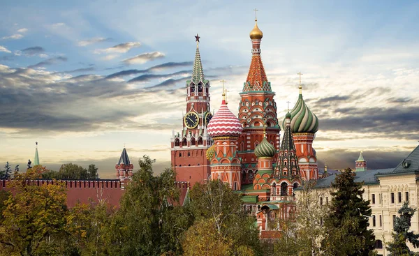 Moskva Ryssland 2018 Basil Cathedral Röda Torget Detta Vackraste Och — Stockfoto