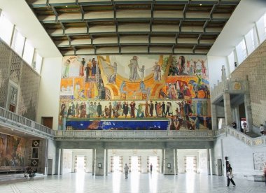 Oslo, Norveç, 2010/07/24, Belediye Binası iç. Ana salona. 