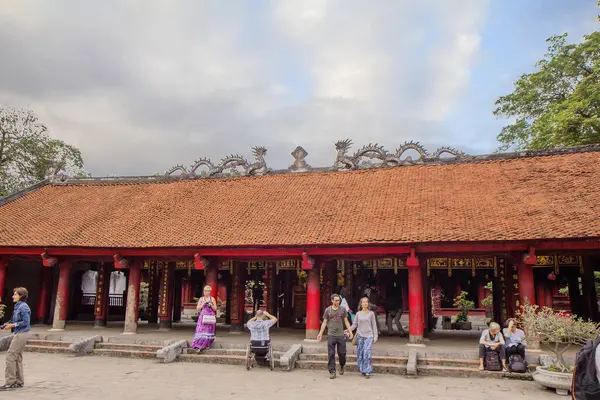 Hanoi Wietnam 2014 Świątyni Literatury Świątynia Literatury Jest Konfucjańskiej Świątyni — Zdjęcie stockowe