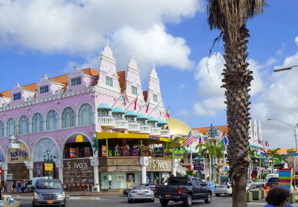 Aruba Caribe 2013 Arquitetura Cidade Está Repleta Edifícios Arquitetura Colonial — Fotografia de Stock