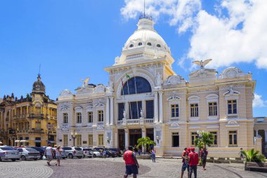 Salvador, Brezilya, 12/14/2012, Rio Branco Palace. Rio Branco Palace devlet Bahia ve Brezilya en eski Sarayı kompleksleri birini hükümeti eski Köşkü ve en popüler şehir konumlar.