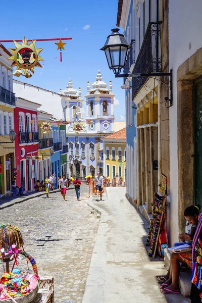 Salvador Brasilien 2012 Blaue Kirche Die Kirche Nossa Senhora Rosrio — Stockfoto