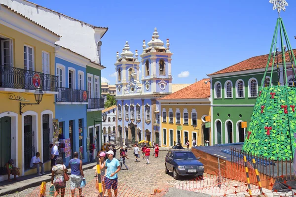 Salvador Brazil 2012 Blue Church Церковь Носа Сеньора Росрио Дос — стоковое фото