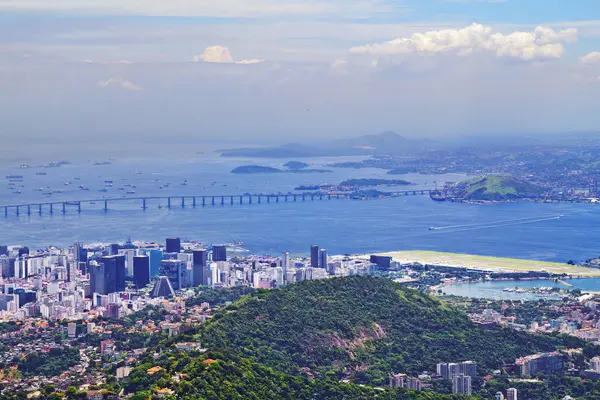 Rio Janeiro Brezilya Tarihi Şehir Merkezini Yükseklikten Görünümünü Resimde Kolayca — Stok fotoğraf