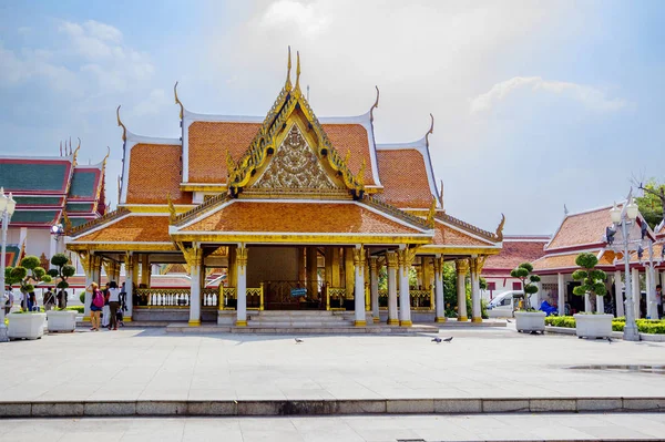 Bangkok Thajsko 2014 Brána Chrámu Wat Rat Železo Hrad Loha — Stock fotografie