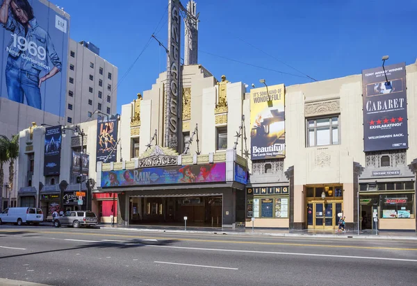 Los Angeles Usa 2016 Pantages Theater Teatro Cinema Hollywood Costruito — Foto Stock