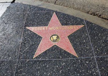 Los Angeles, ABD, 02/25/2016, Hollywood Bulvarı'nda yıldız. Robert Montgomery. Bir Amerikalı film ve televizyon aktör, film yönetmeni ve yapımcı Robert Montgomery olduğunu.